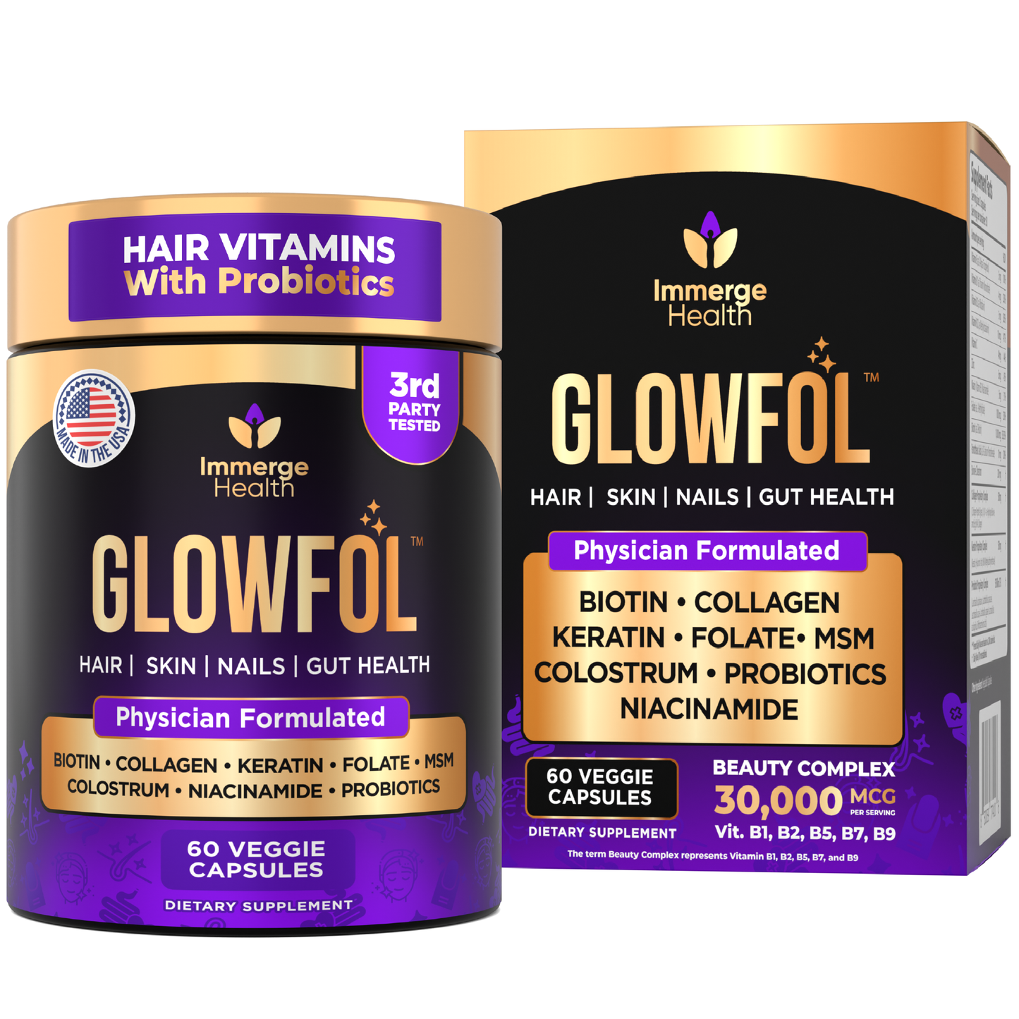 Glowfol™ Hair, Skin & Nails Vitamins