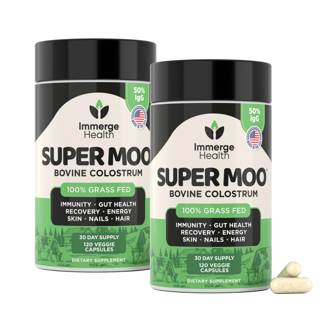 Super Moo Bovine Colostrum Capsules Immerge Health