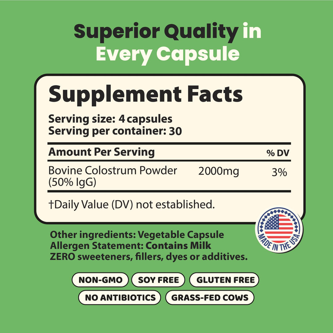 Super Moo Bovine Colostrum Capsules Immerge Health
